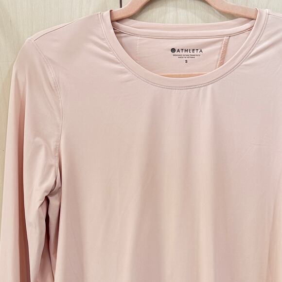 ATHLETA Sunlover UPF Top Size Small Tulip Back Active Workout Top Light Pink - Picture 4 of 14